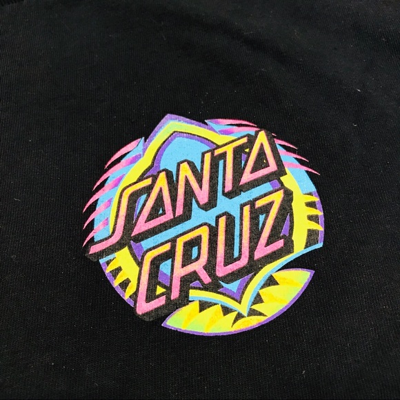 [Santa Cruz Slateboards] Rainbow Black Tee - Picture 3 of 8
